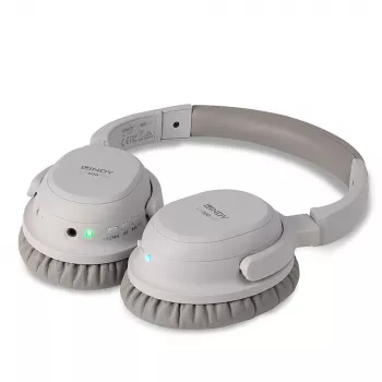 Lindy LH500XW kuuloke johdollinen & langaton päänauha puhelut/musiikki Micro-USB Bluetooth harmaa