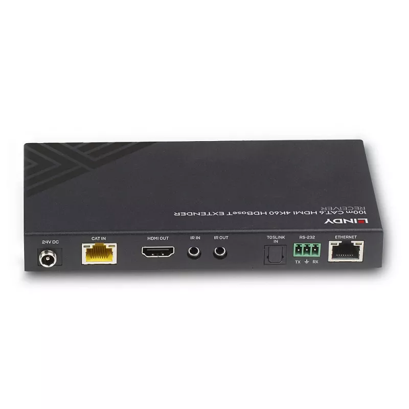 AV-vastaanotin Lindy 100m Cat.6 HDMI 4K60 audio IR RS-232 HDBaseT