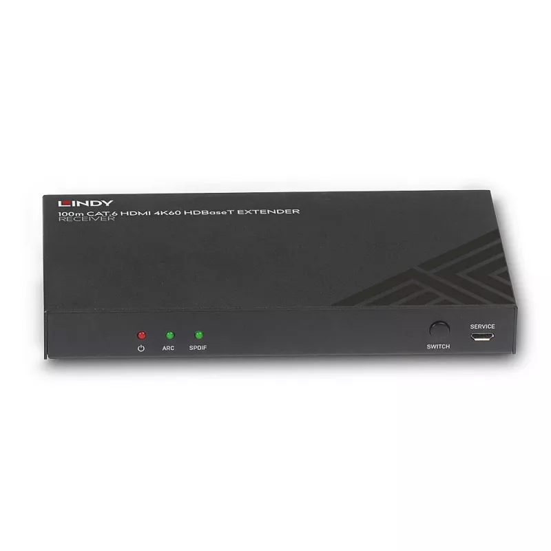 AV-vastaanotin Lindy 100m Cat.6 HDMI 4K60 audio IR RS-232 HDBaseT
