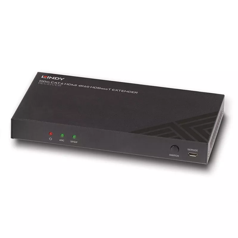AV-vastaanotin Lindy 100m Cat.6 HDMI 4K60 audio IR RS-232 HDBaseT