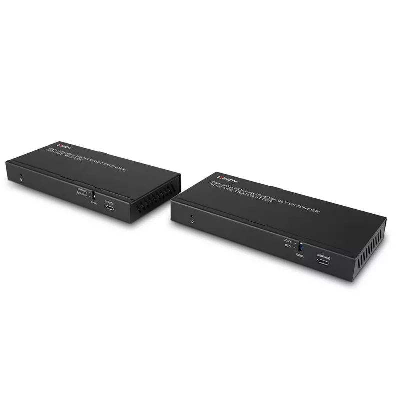 Lindy 70m Cat.6 HDMI 4K60, audio, IR ja RS-232 HDBaseT-jatko ARC-tuella
