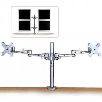 Lindy Dual-säädettävät LCD-varret enintään 10 kg, hopea