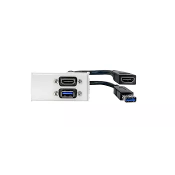 Vivolink WI221261 HDMI + USB A pistorasiapäällinen valkoinen 2 moduulia