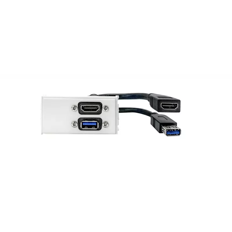Vivolink WI221261 HDMI + USB A pistorasiapäällinen valkoinen 2 moduulia