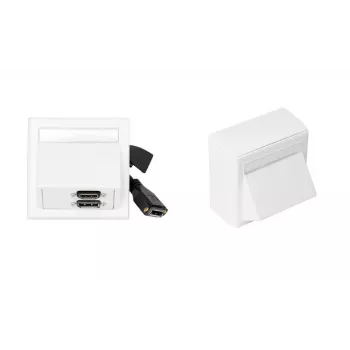 Vivolink WI221292 pistorasia HDMI + DisplayPort + 3,5 mm valkoinen