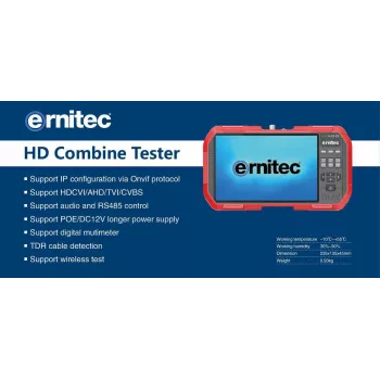 Ernitec 0070-24107-TESTER valvontamonitori CCTV-testimonitori 17,8 cm (7