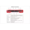Ernitec 0070-24107-TESTER CCTV-testimonitori, 17,8 cm (7 tuumaa), kosketusnäyttö, 4K, rannehihna, harmaa/punainen