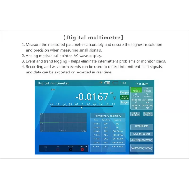 Ernitec 0070-24107-TESTER CCTV-testimonitori, 17,8 cm (7 tuumaa), kosketusnäyttö, 4K, rannehihna, harmaa/punainen
