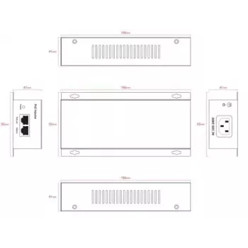 PoE-sovitin Ernitec ELECTRA-POE-10GB-90W 10Gbit/s 90W