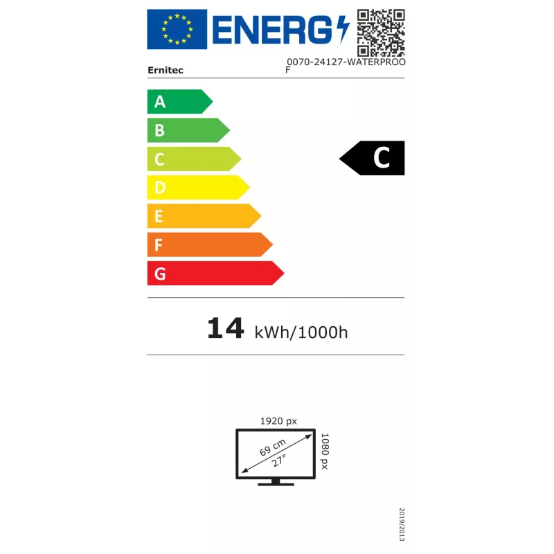 Ernitec 0070-24127-WATERPROOF 27 tuuman valvontanäyttö
