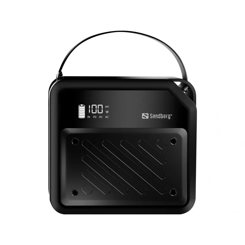 Kannettava DC-virtalähde SANDBERG Sandberg DC Power Station 72000 — LMFP 72 000 mAh, DC- ja USB-C-tulo, musta