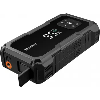 Kannettava käynnistysapu ja rengaspumppu SANDBERG Sandberg Car Jumpstarter TirePump 10000 — 800 A käynnistysvirta, 2 A lähtö, 5 V USB