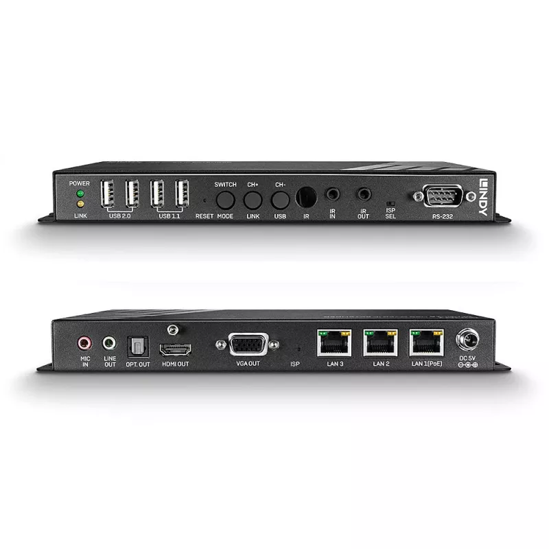 AV-vastaanotin Lindy 4K HDMI & USB over IP Extender Receiver