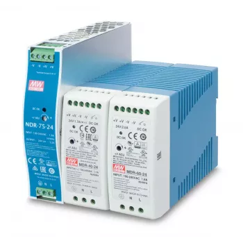 Virtalähde PLANET PWR-40-24, 40 W, 24 V lähtö, 100–240 V AC tulo, passiivinen jäähdytys, LED-tila