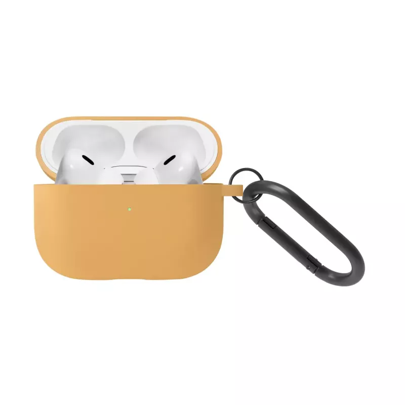 Native Union Roam -kotelo AirPods Pro 2 -kuulokkeille, alumiini, polykarbonaatti, silikoni, teräs, 16 g, keltainen