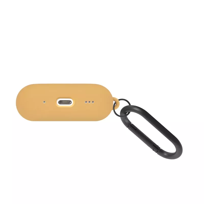 Native Union Roam -kotelo AirPods Pro 2 -kuulokkeille, alumiini, polykarbonaatti, silikoni, teräs, 16 g, keltainen