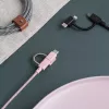 USB 2.0 -datakaapeli native union BELT-ULC-ZEB-NP, 2 m, USB-A–USB-C / Micro-USB B / Lightning, musta, valkoinen