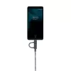 USB 2.0 -datakaapeli native union BELT-ULC-ZEB-NP, 2 m, USB-A–USB-C / Micro-USB B / Lightning, musta, valkoinen