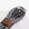 USB-C-kaapeli Native Union BELT-C-ZEB-2-NP, 1,2 m, USB-C–USB-C, musta/valkoinen