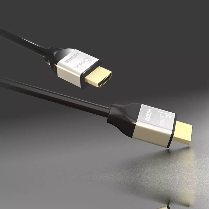 j5create JDC52 Ultra HD 4K HDMI™ -kaapeli, musta ja harmaa, 2 m