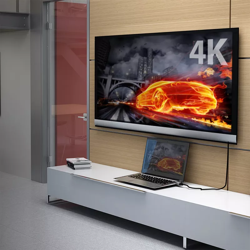j5create JDC52 Ultra HD 4K HDMI™ -kaapeli, musta ja harmaa, 2 m