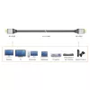 j5create JDC52 Ultra HD 4K HDMI™ -kaapeli, musta ja harmaa, 2 m