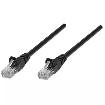 Intellinet verkkokaapeli, Cat6, 5 m, musta, CCA, U/UTP, PVC, RJ45, kullatut koskettimet, ilman lukituskieltä, valettu vedonpoistoholkki, elinikäinen takuu