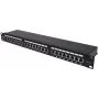 Intellinet patch-paneeli, Cat6a, FTP, 24-porttinen, 1U, suojattu, 90° Top-Entry LSA-liuskat, musta