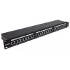 Intellinet patch-paneeli, Cat6a, FTP, 24-porttinen, 1U, suojattu, 90° Top-Entry LSA-liuskat, musta