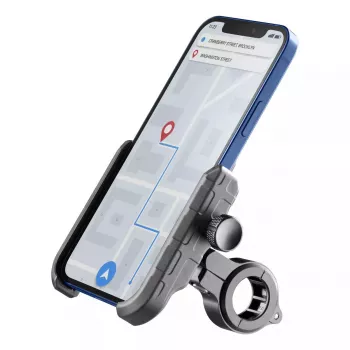Passiivinen teline Cellularline Rider Steel Universal matkapuhelimelle musta
