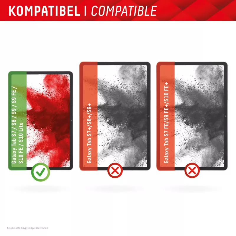 Displex Tablet Glass (9H) Samsung Galaxy Tab S7/S8/S9/S9 FE/S10 FE/S10 Lite, Eco-asennuskehys, särkymätön