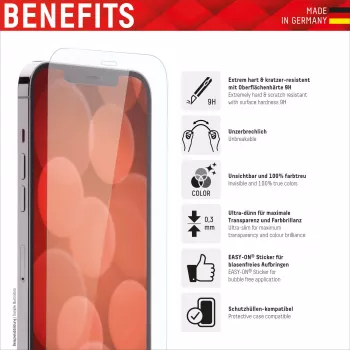 Displex Smart Glass (9H) Apple iPhone 13/13 Pro/14/16e/17e, asennustarra, särkymätön