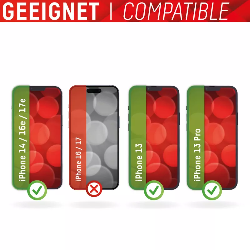 Displex Smart Glass (9H) Apple iPhone 13/13 Pro/14/16e/17e, asennustarra, särkymätön
