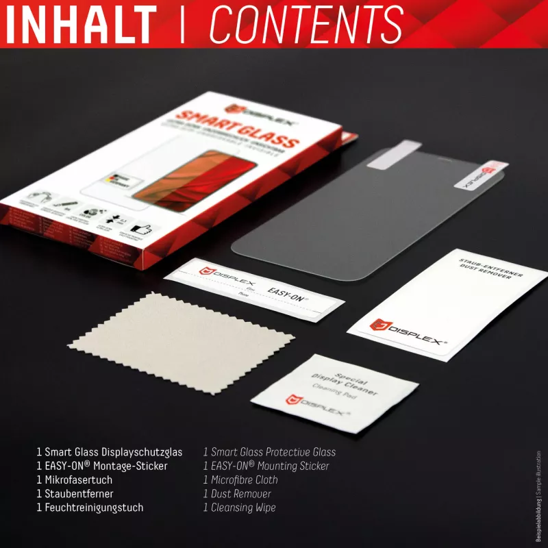 Displex Smart Glass (9H) Apple iPhone 13/13 Pro/14/16e/17e, asennustarra, särkymätön