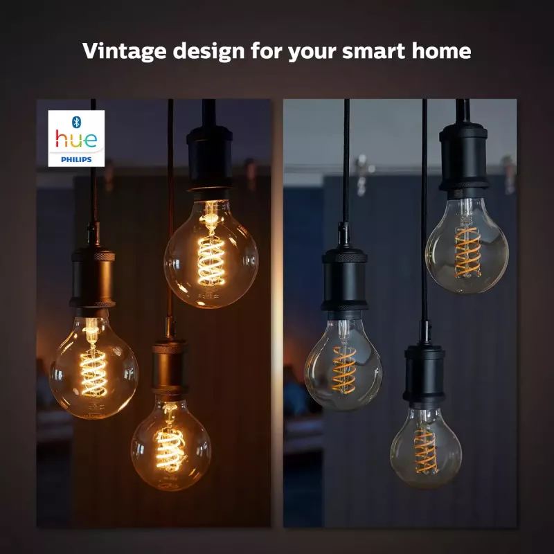 Älylamppu Philips ST64 Edison E27 Bluetooth/Zigbee, 7 W, läpinäkyvä, 60×135 mm