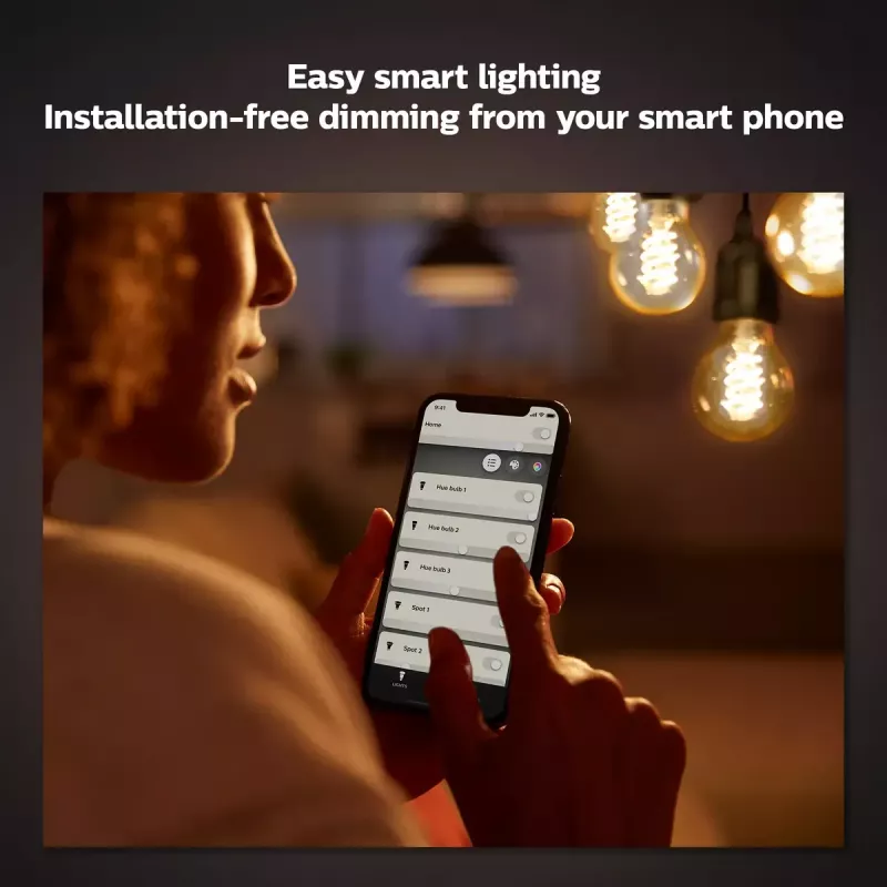 Älylamppu Philips ST64 Edison E27 Bluetooth/Zigbee, 7 W, läpinäkyvä, 60×135 mm