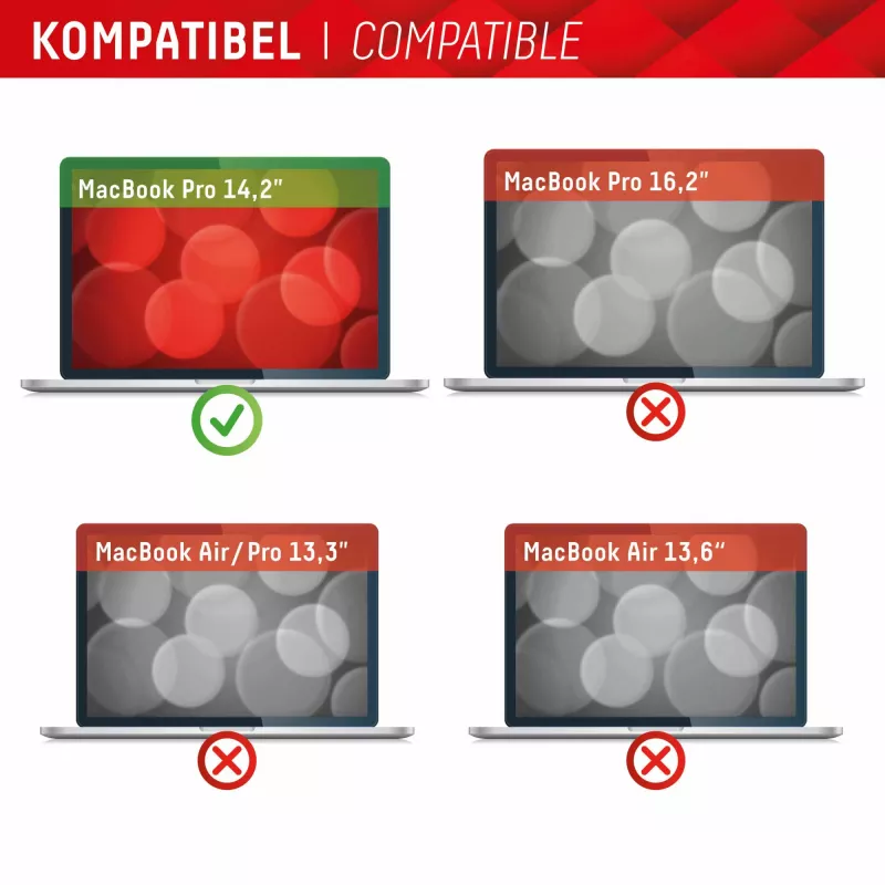 Displex PRIVACY SAFE magneettinen 2-suuntainen katselusuodatin MacBook Pro 14,2