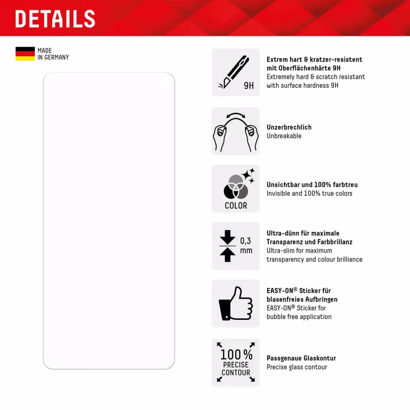 Displex Smart Glass (9H) Samsung Galaxy A54 5G, asennustarra, särkymätön