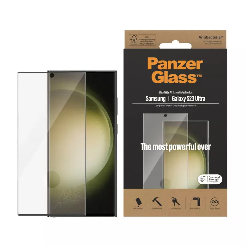 PanzerGlass® näytönsuoja Samsung Galaxy S23 Ultra | Ultra-Wide Fit