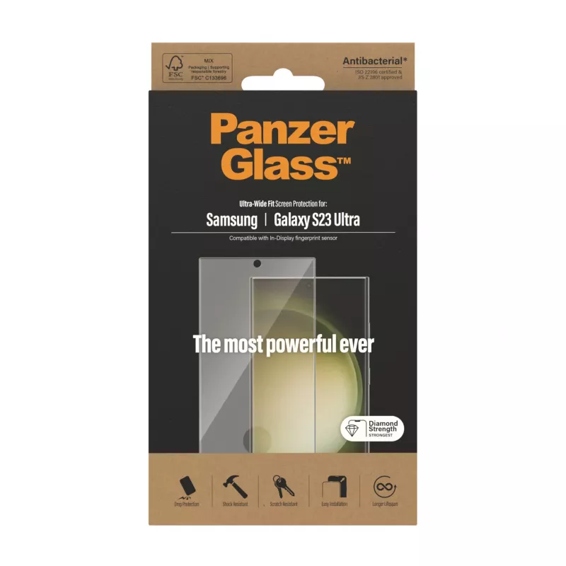 PanzerGlass® näytönsuoja Samsung Galaxy S23 Ultra | Ultra-Wide Fit