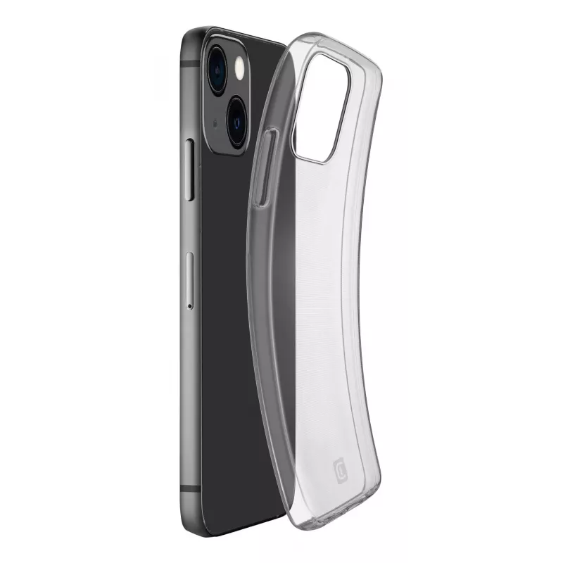 Cellularline-kuori iPhone 15 läpinäkyvä yksivärinen kevyt helppo käyttää