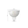 Philips Hue White Ambience MR16 älykäs valopiste, GU53, 5,1 W, Bluetooth/Zigbee
