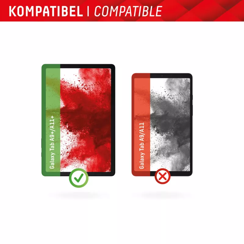Displex Tablet Glass (9H) Samsung Galaxy Tab A11+/A9+:lle, Eco-asennuskehys, särkymätön