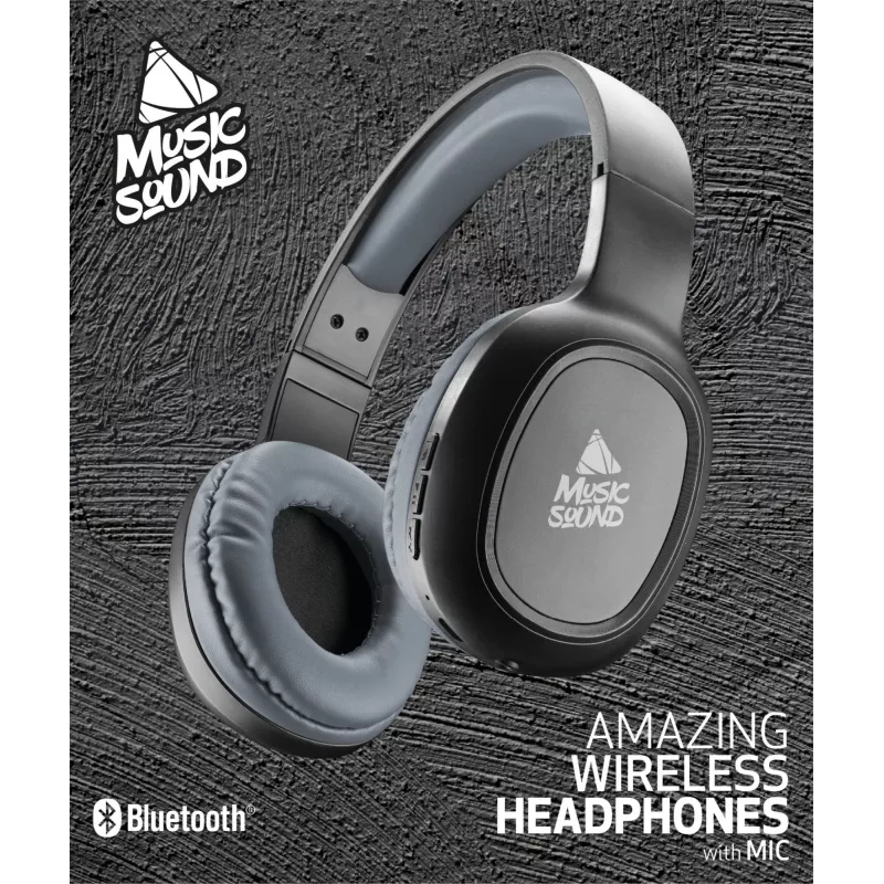 Music Sound Basic Bluetooth on-ear-headset kaukosäätimellä ja mikrofonilla