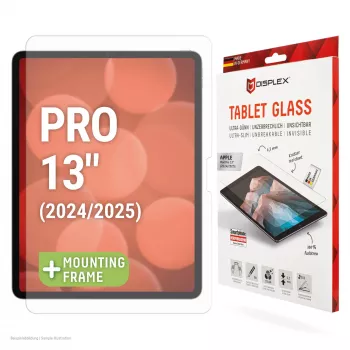 DISPLEX Tablet Glass (9H) Apple iPad Pro 13'' (2025/2024), Eco-asennuskehys, särkymätön, ultralitteä, näkymätön