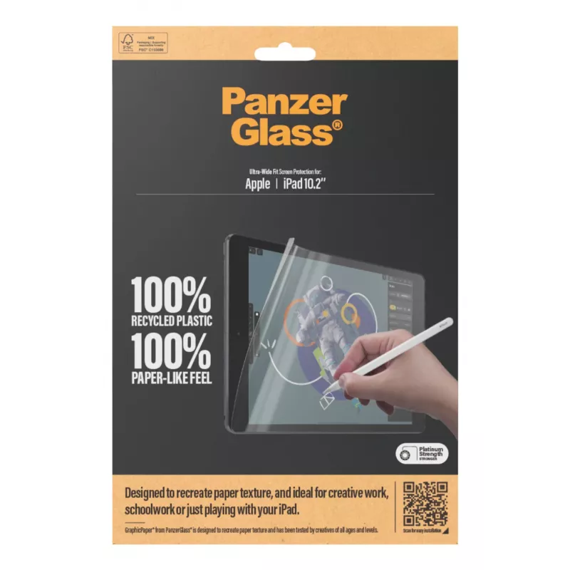 PanzerGlass GraphicPaper 2843 näytönsuoja iPad 10,2" -tabletille, Ultra-Wide Fit