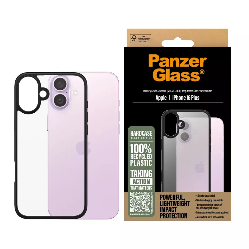 Kotelo PanzerGlass HardCase musta iPhone '24 6,7
