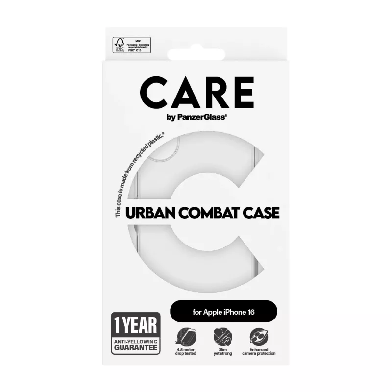 Suojakotelo PanzerGlass CARE by Flagship kotelo läpinäkyvä Urban Combat iPhone '24 6.1 inch