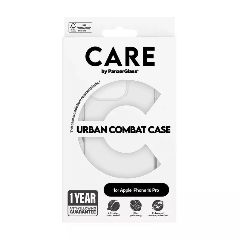 Suojakotelo PanzerGlass CARE by Flagship kotelo läpinäkyvä Urban Combat iPhone '24 6.3 inch Pro