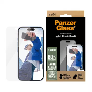 PanzerGlass® näytönsuoja iPhone 16 | 15 | Classic Fit